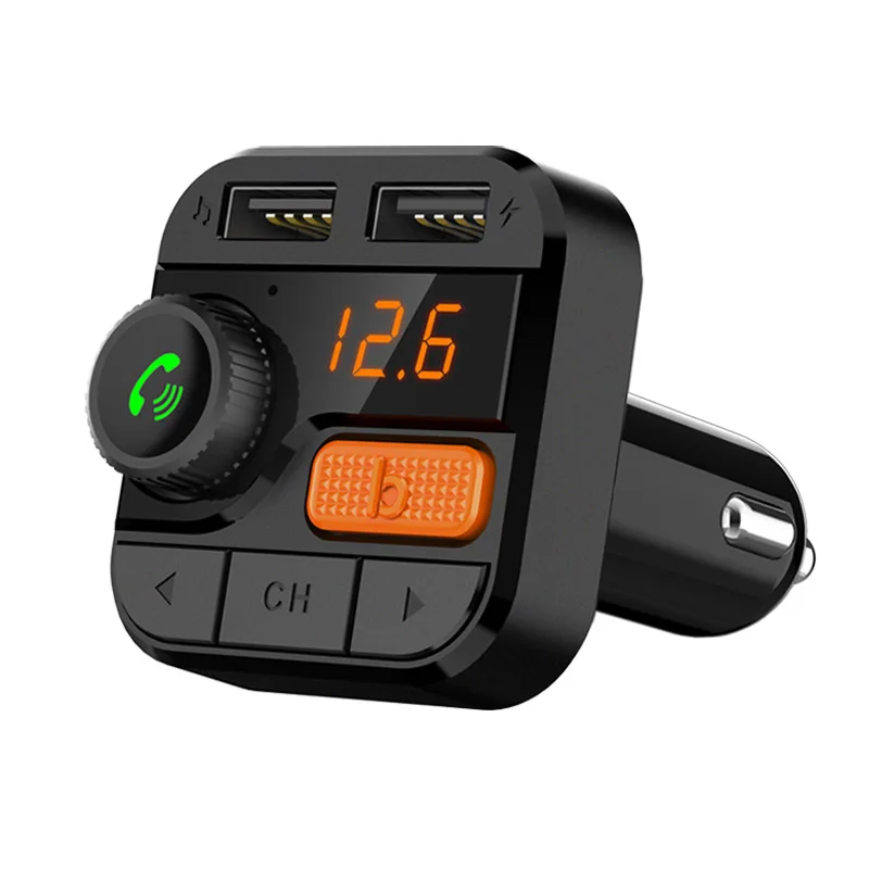 JaJaBor FM передатчик Беспроводной Громкая связь Bluetooth автомобильный набор, свободные руки Bluetooth 5,0 автомобиля MP3 музыкальный плеер Поддержка Напряжение обнаружения