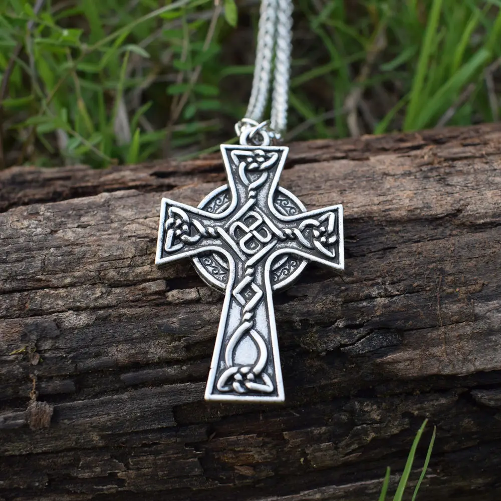 Buy Celtic Christian Jewelry Metal Triquetra Viking Triple Horn Of Odin Cross Necklaces 1pcs on