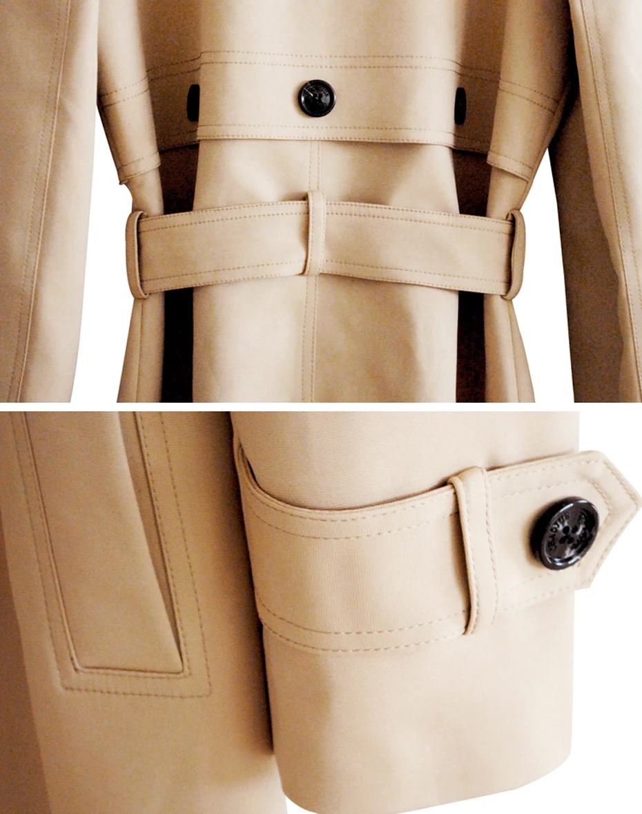 Holyrising, S-6XL, длинный Тренч, пальто для мужчин, gabardina hombre, Классическая британская ветровка, двубортный, однотонный, бежевый, ветровка, 18495-5