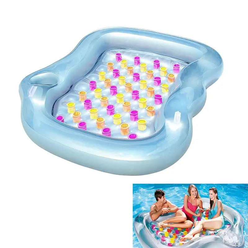 Надувной бассейн двойной дизайн надувной поплавок надувная подушка утолщенный