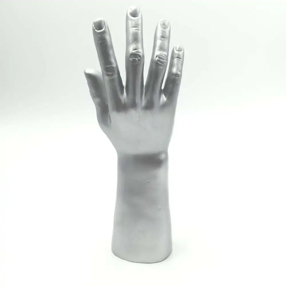 CAMMITEVER 1 шт. серебряный цвет пластиковый манекен рука человека Яркий палец для