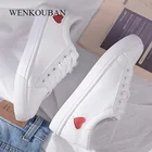 Летние женские кроссовки; Белая Вулканизированная обувь из искусственной кожи; Повседневные женские кроссовки на шнуровке; Модные кроссовки на плоской подошве; Tenis Feminino