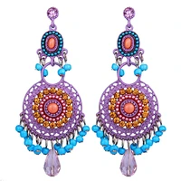 farlena jewelry handmade resin beads tassel drop earrings ethnic bohemian long earrings for women