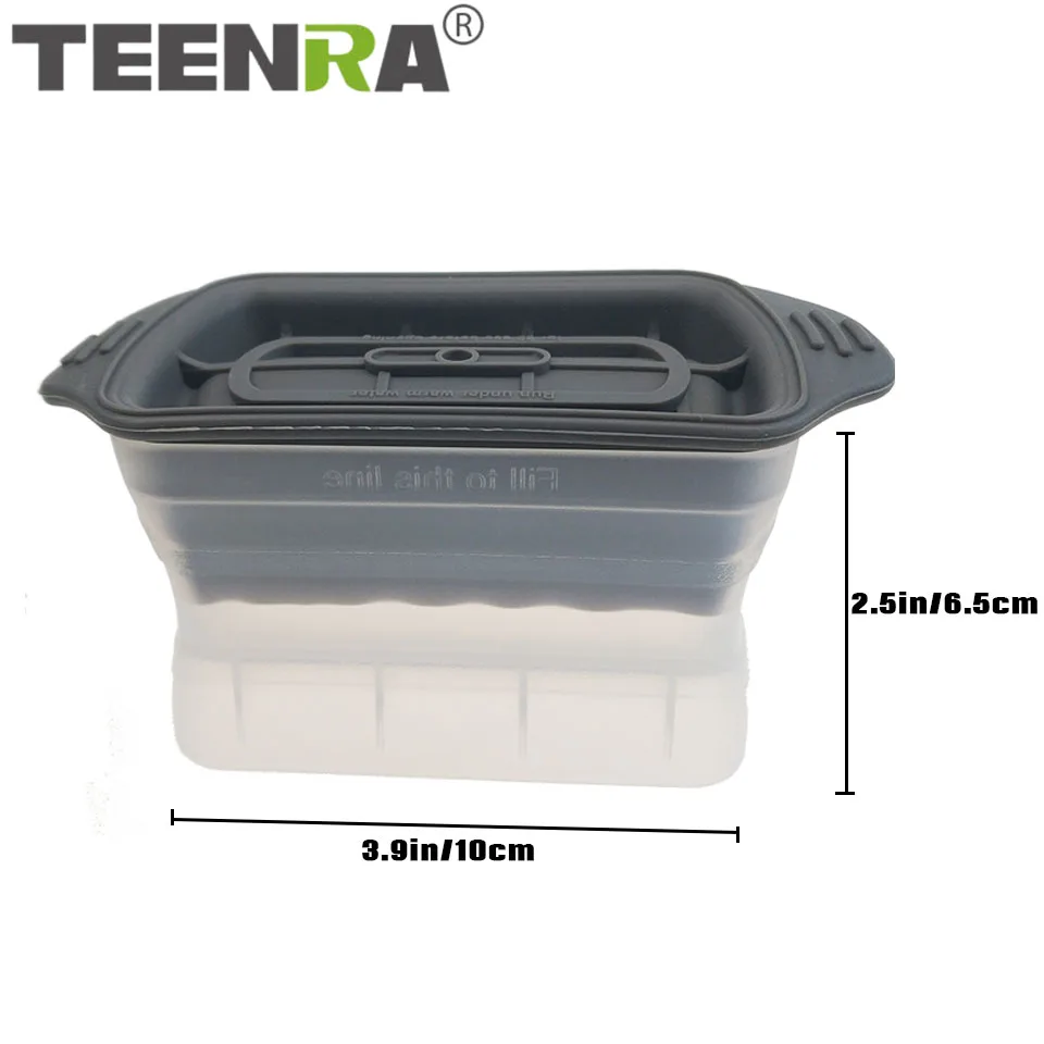 Gray-Rectangle TEENRA 1 шт., форма для кубиков, силиконовая форма для кубиков льда, полипропиленовый квадратный лоток для льда, большой кубик для льда, коктейлей, виски, напитков, кухня - Цвет: Gray-Rectangle