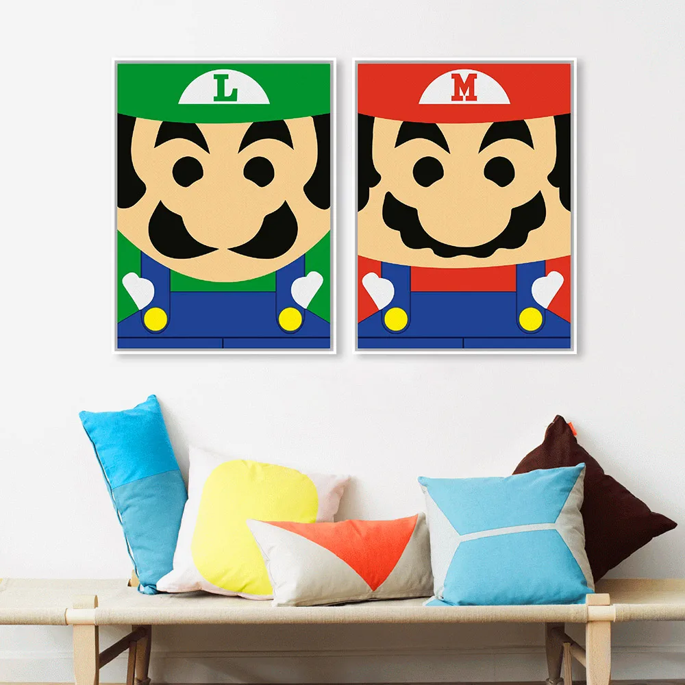 2 Аниме игры Super Mario Bros Pop A3 постер принт винтажный Японский мультфильм картина