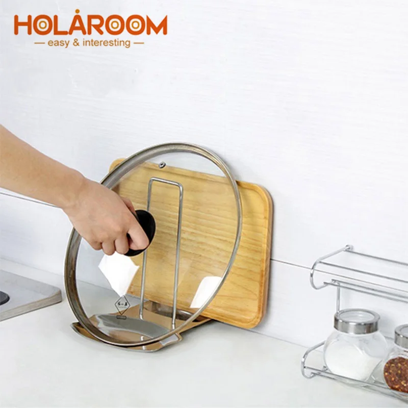 Holaroom полка для горшка из нержавеющей стали крышка держатель ложки Cubierta Estante Cuchara
