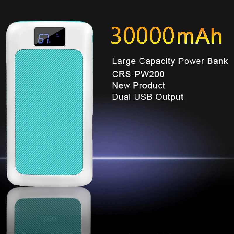 Power Bank 30000 мАч цифровой дисплей для зарядки power 18650 светодиодный Мобильный