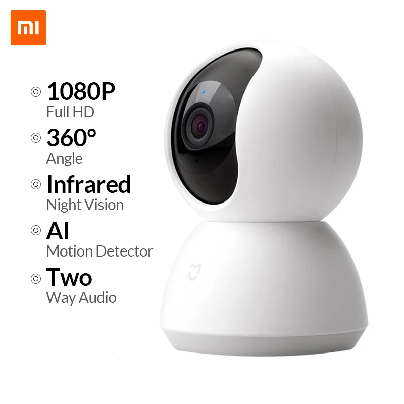 Оригинальная IP камера Xiaomi Mijia Wi Fi 2 МП 1080P HD 360 градусов инфракрасное ночное видение