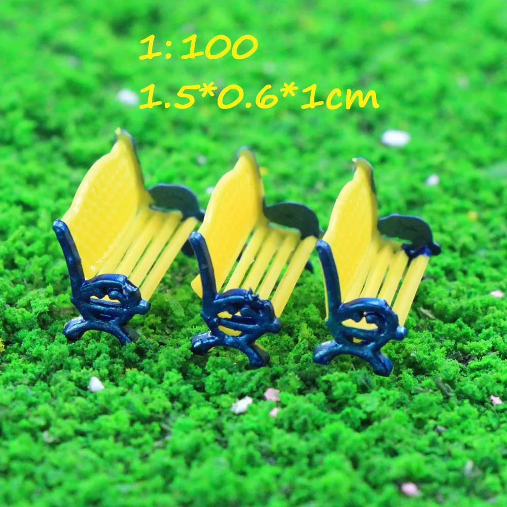 12 шт. моделирующие сиденья для поезда платформы парка улицы скамейка стул сетка