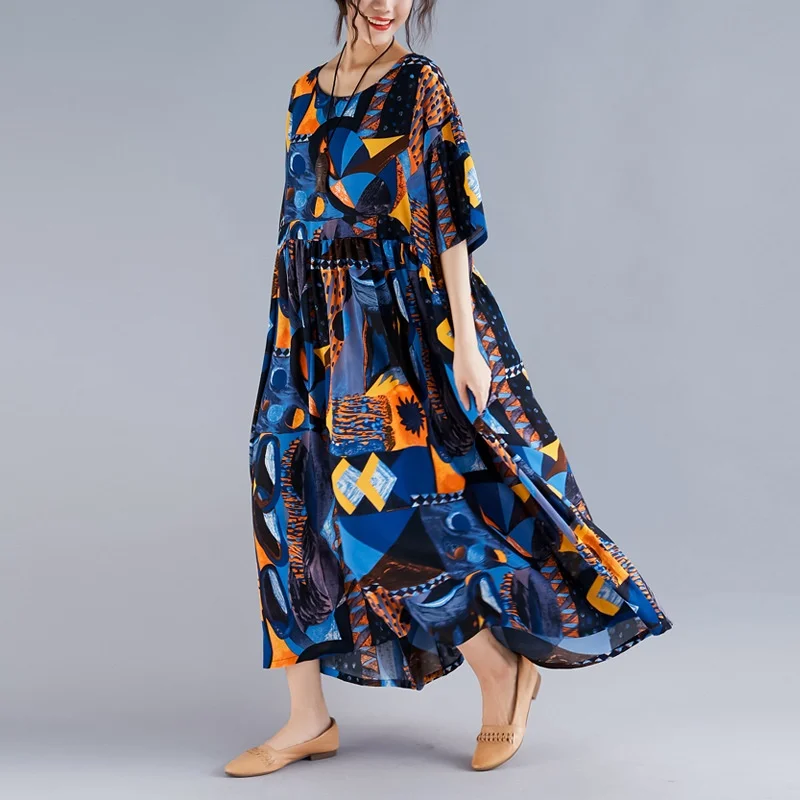 Женское винтажное платье в стиле ретро большого размера с коротким рукавом и