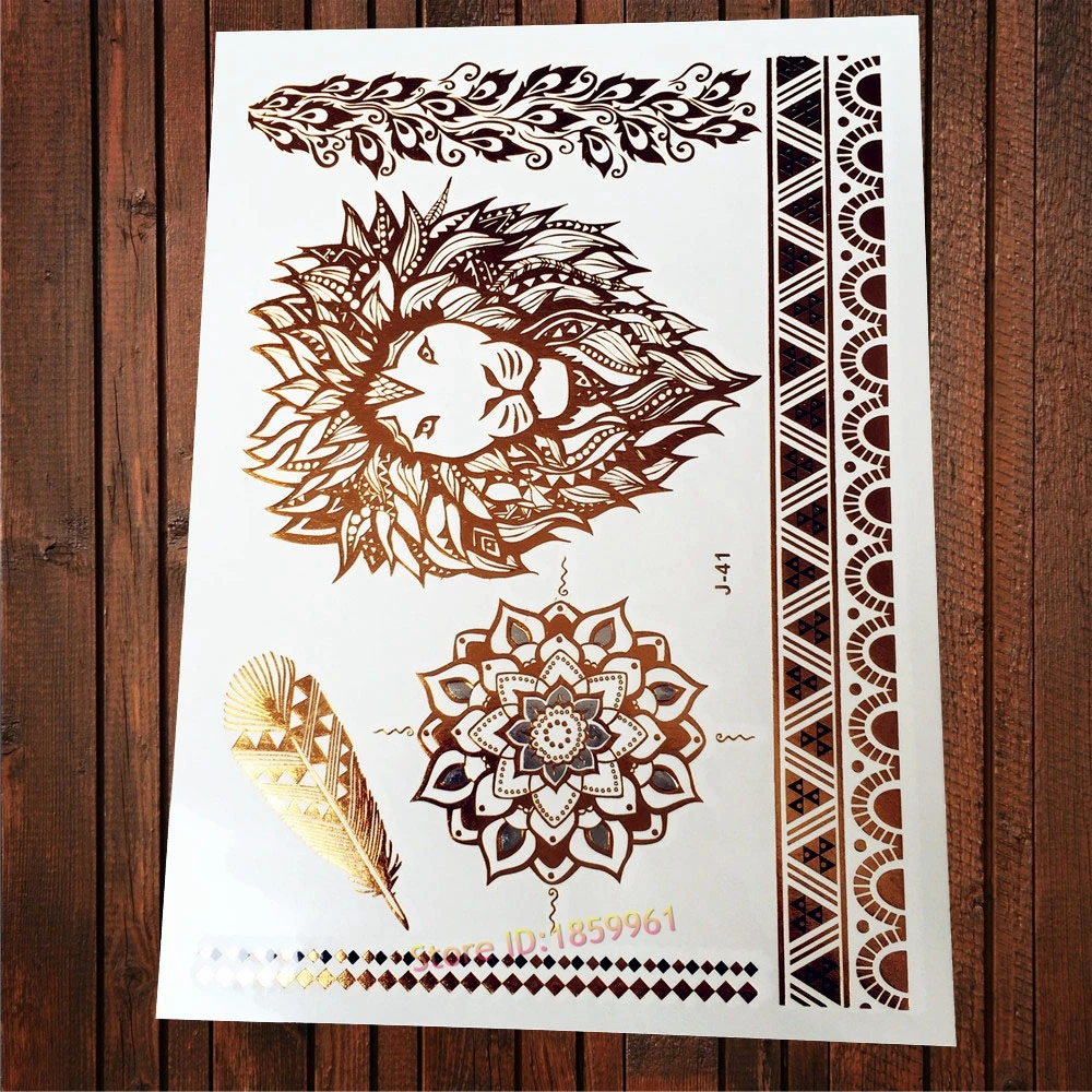 Сексуальные золотые розовые металлические татуировки сетка браслет из