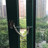 wholesale dhl 12pcs stainless steel casement window window restrictors child safety security chain lock keyed alike jf1148