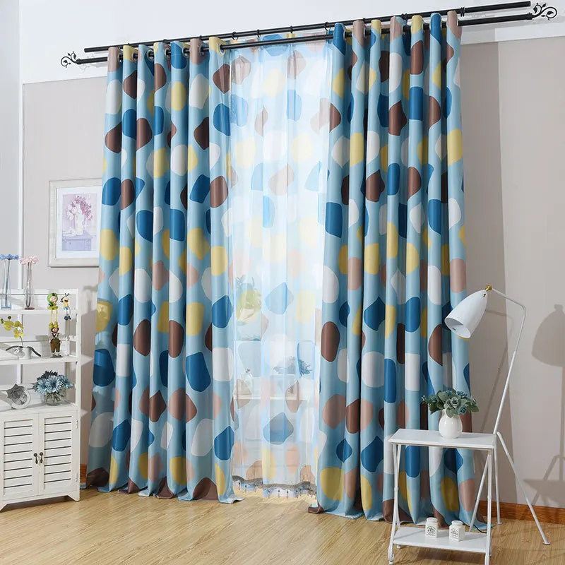 Шторы s для жизни Обеденная Спальня Корейский простой Современная печать