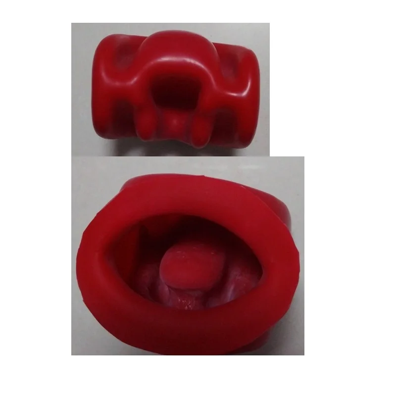 red plug only Латексный капот рот затычки Кляпы косплей аксессуары рот Материал чехол - Цвет: red plug only