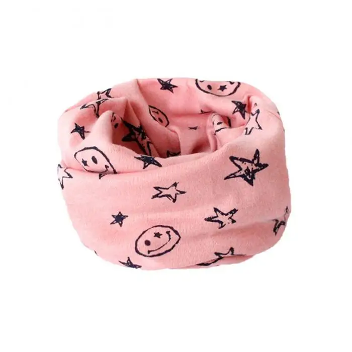 Hot Selling Children Warm Cotton Scarf Shawl Winter Cartoon Print Pattern Comfortable Scarf-B5