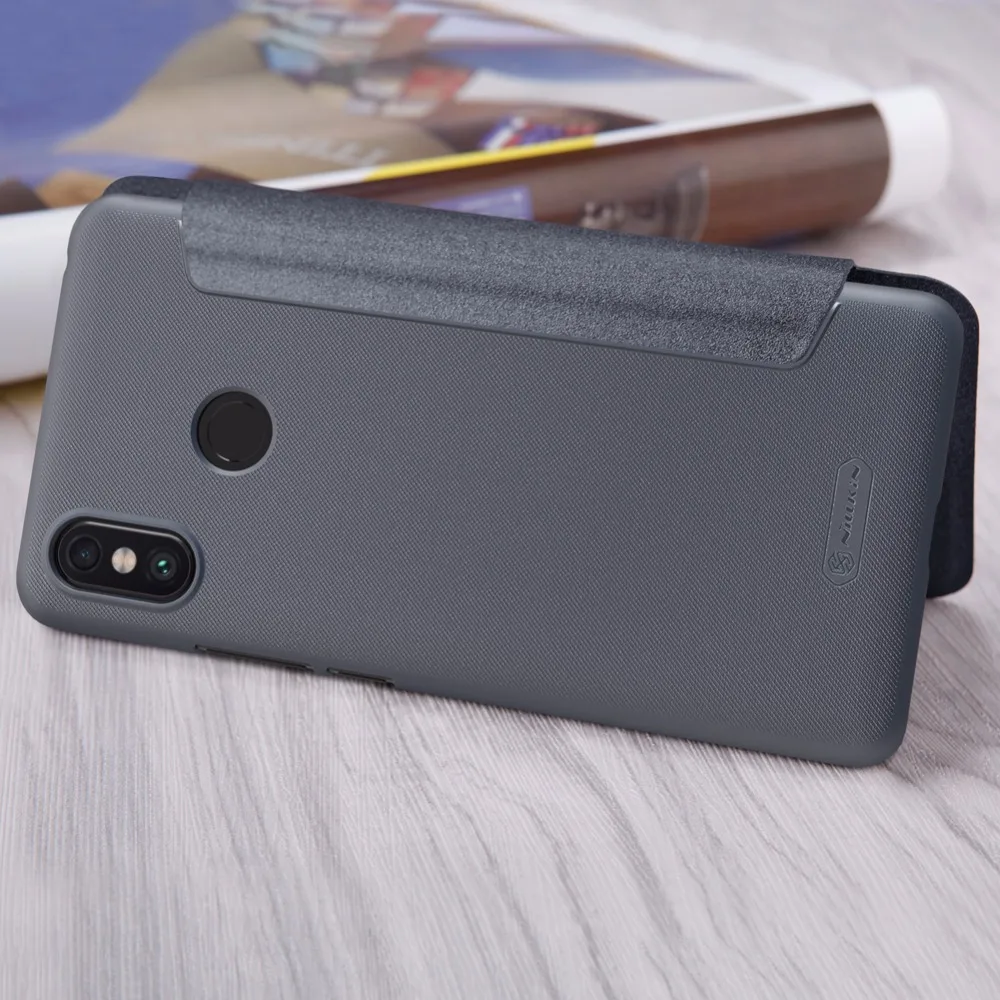 Для xiaomi mi max 3 Чехол 6," NILLKIN блестящий кожаный матовый флип-чехол для xiaomi mi max 3 с функцией сна
