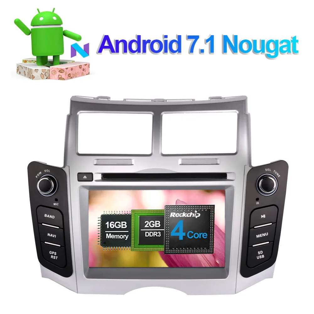 Android 8,0 Автомобиль Радио Стерео DVD видео плеер для Toyota Yaris 2005 2006 2007 2009 2011 2010 2008 Bluetooth gps навигации wi fi
