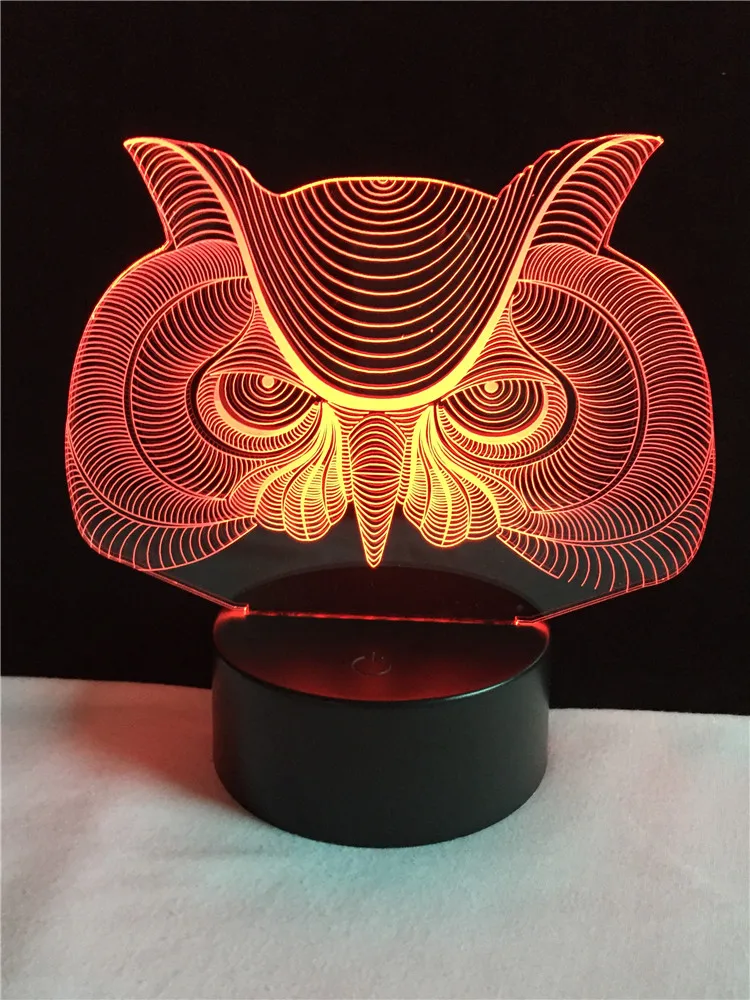 GAOPIN Anima головы Совы RGB светодиодный USB Настроение Ночной светильник 3D лампа ing