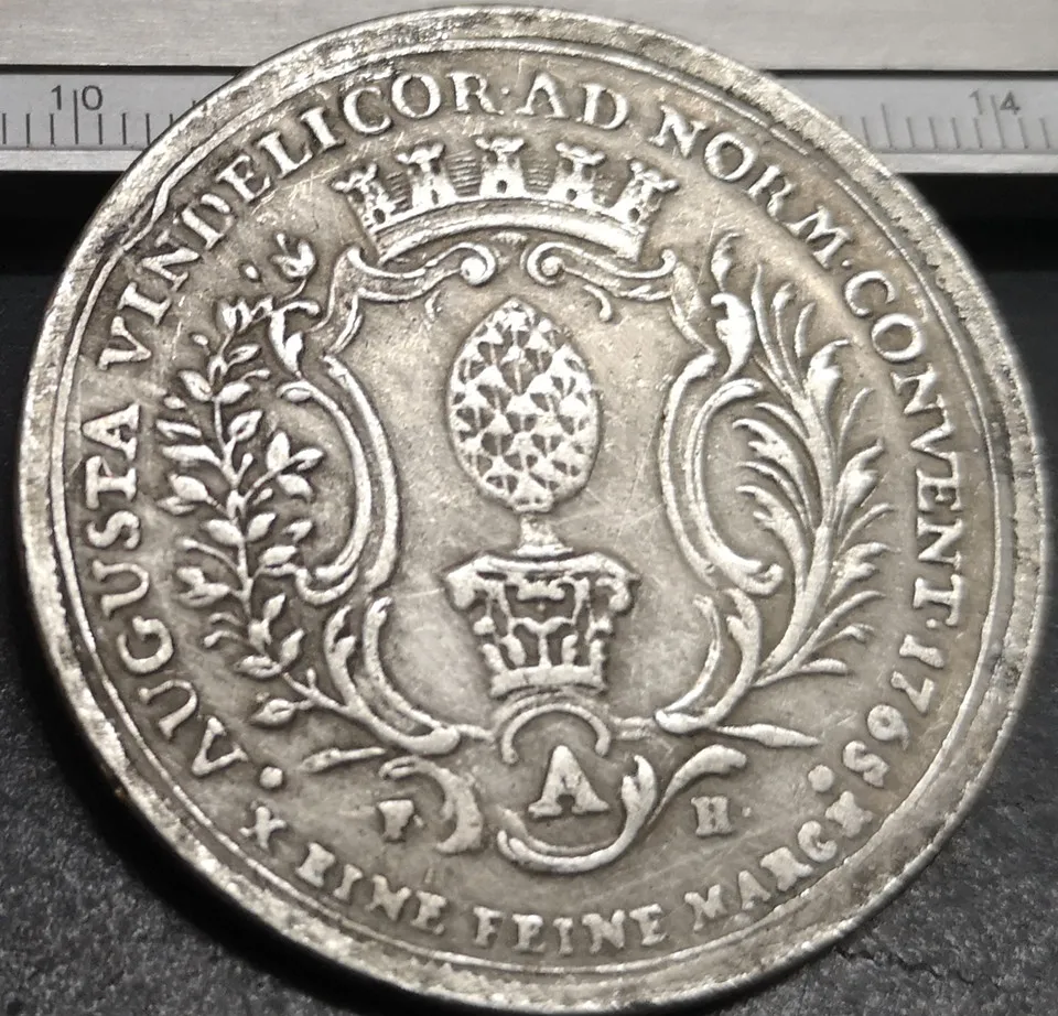 Немецкий герметик states 1765 F(A)H 1-копия монеты Франца I с посеребренным покрытием |