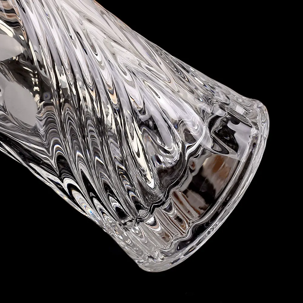 

Some special high-grade crystal clear glass vase vase table 30cm leaves frosted leaves Fuguizhu Lily