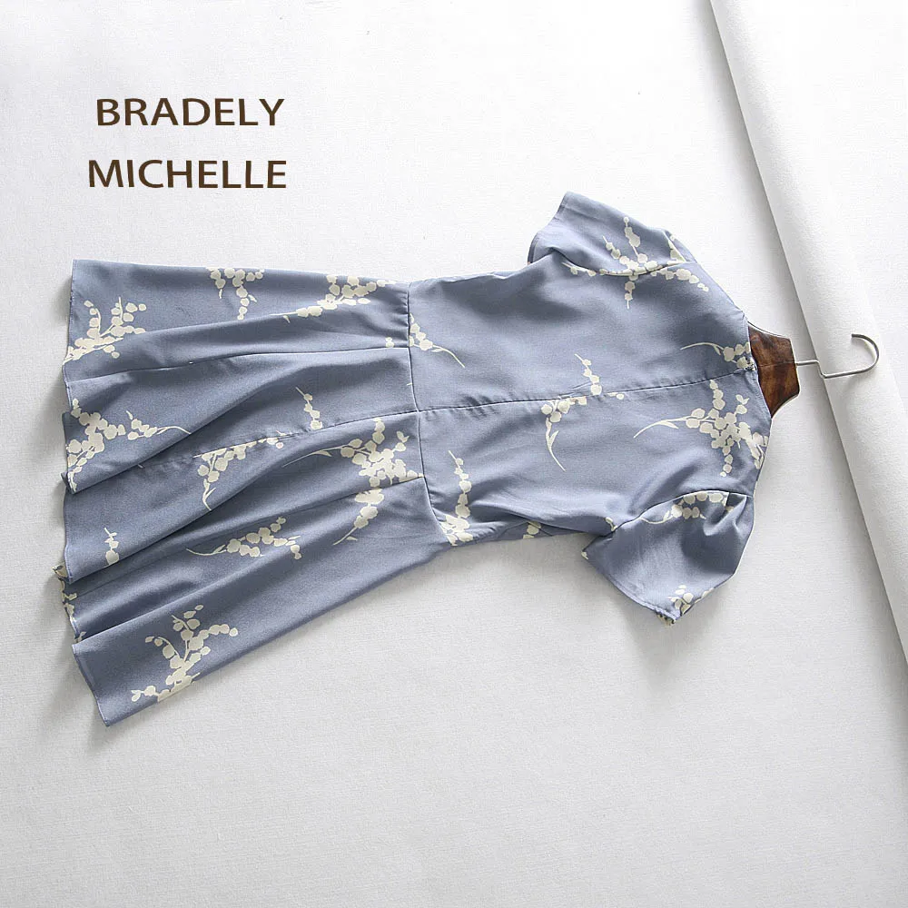 BRADELY MICHELLE, Летнее мини платье, сексуальное, v-образный вырез, короткий рукав, с принтом, платья для женщин на молнии