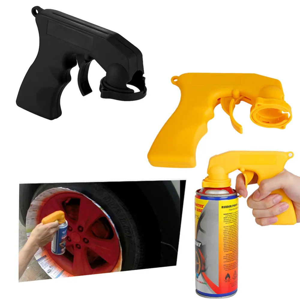 

Spray Gun Handle Paint Care Aerosol Spray Gun Handle with Full Grip Trigger Locking Collar Car Maintenance Spray Adaptor