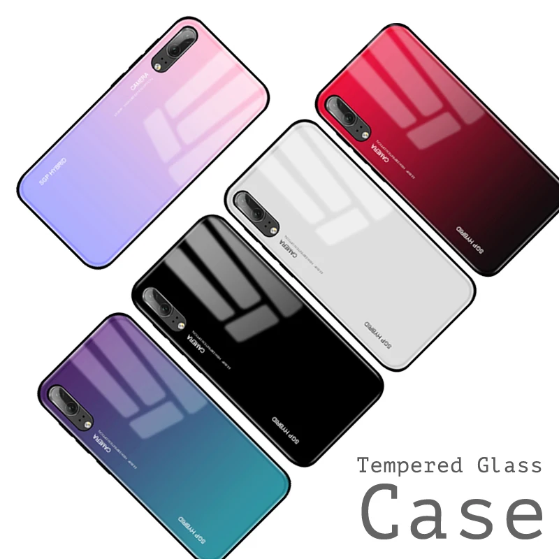 2019 Newest Gradient Tempered Glass phone case For xiaomi mix 2s 6 mi 8 se Cover shell 5X 6X max 2 3 Shell Coque |
