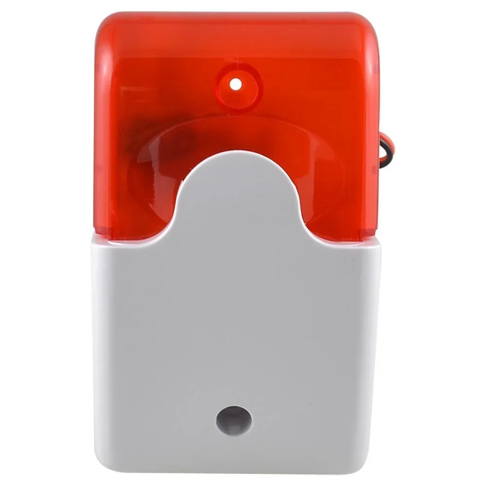 Проводная Мини сирена с красным светом 9 12 В система сигнализации для дома 110