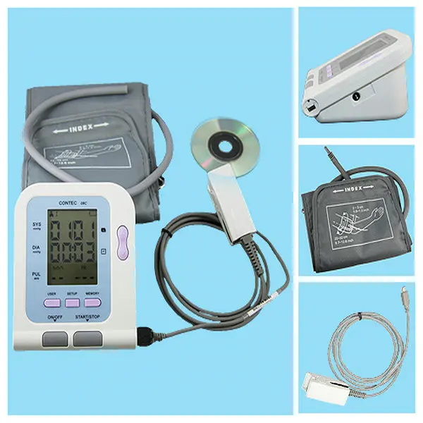 Бесплатная доставка CONTEC08C с датчиком SPO2 для взрослых Ветеринарный монитор