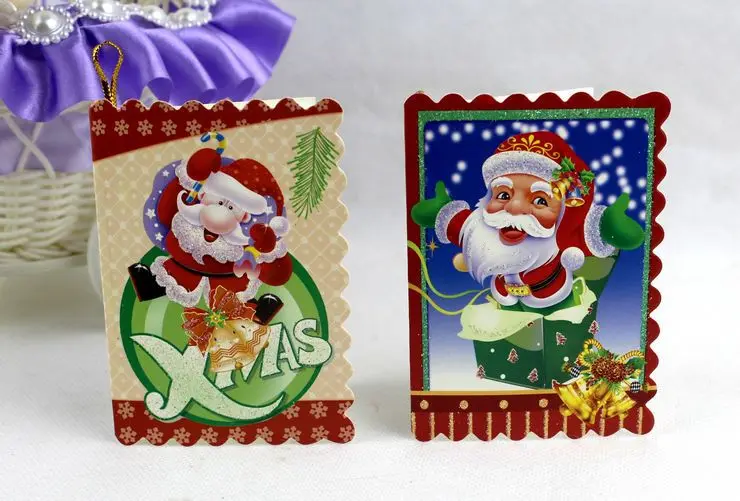 50 шт. подвеска карточка для рождественской елки|shaped postcards|christmas wishes cardscard postcard |