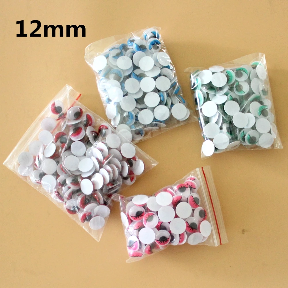 100 шт. разноцветные пластиковые глаза для подвижного глазного яблока 6/7/8/10/12