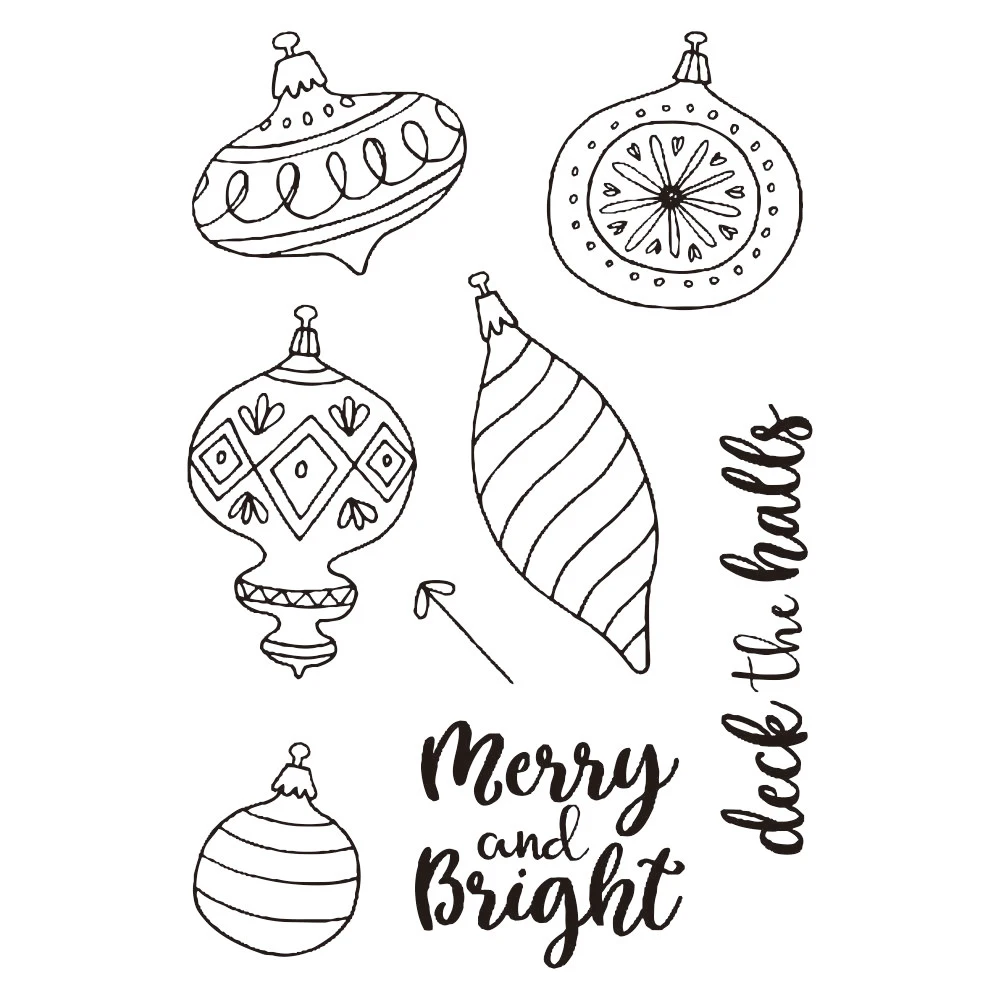 Металлические штампы для скрапбукинга Рождественский шар набор штампов