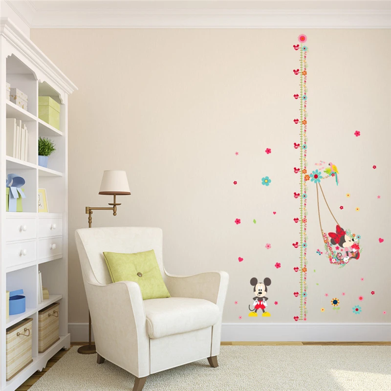 Наклейки на стену в детскую комнату с изображением Минни и Микки|sticker for kids room|wall