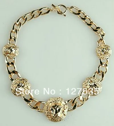 Модная металлическая брошь с животным ожерелье кулоном Львиная голова|fashion