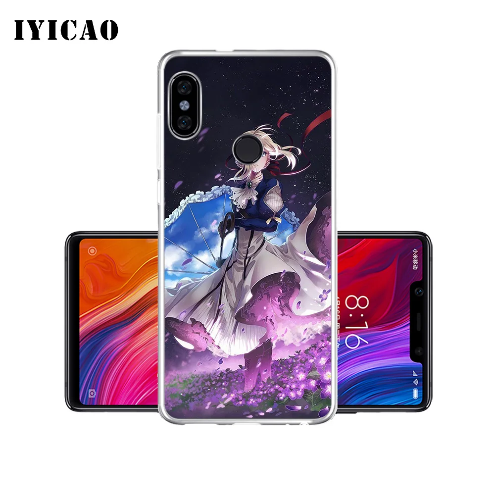 IYICAO Violet Evergarden Soft Silicone Phone Case for Xiaomi Mi 9 8 SE 6 A1 A2 Lite F1 MIX2S MIX3 TPU Cover | Мобильные телефоны и