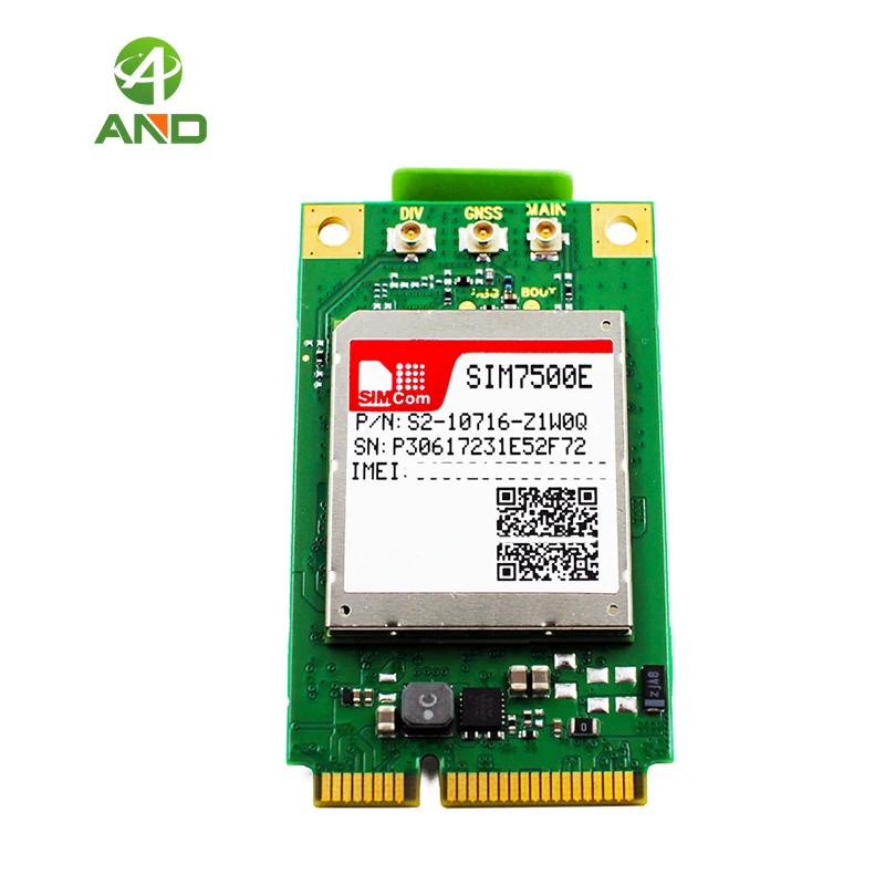 Европейский LTE модуль B1 B3 B5 B7 B8 B20 SIM7500E с интерфейсом mini PCIE PCIE|module| |