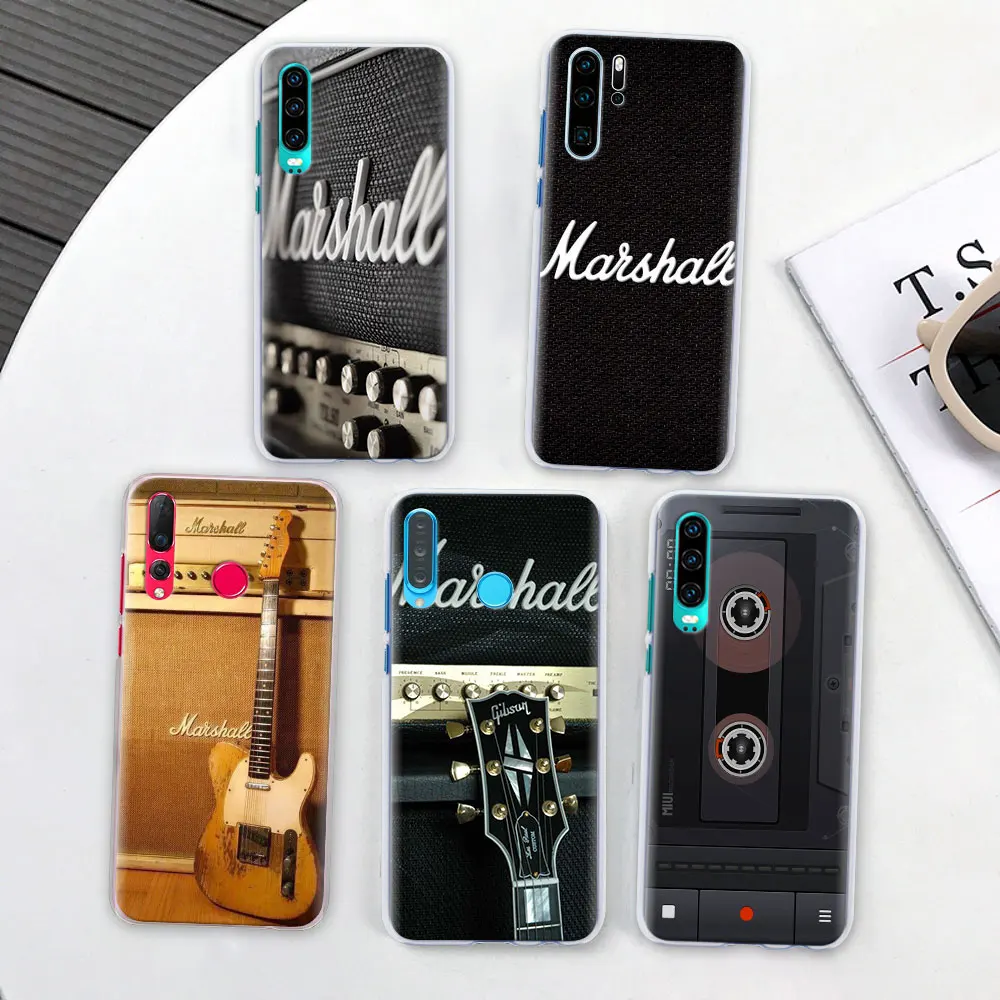 Гитары amp marshall футляр для телефона для huawei P30 Pro P10 P20 P30 Lite P8 P9 Lite P Smart плюс Чехол