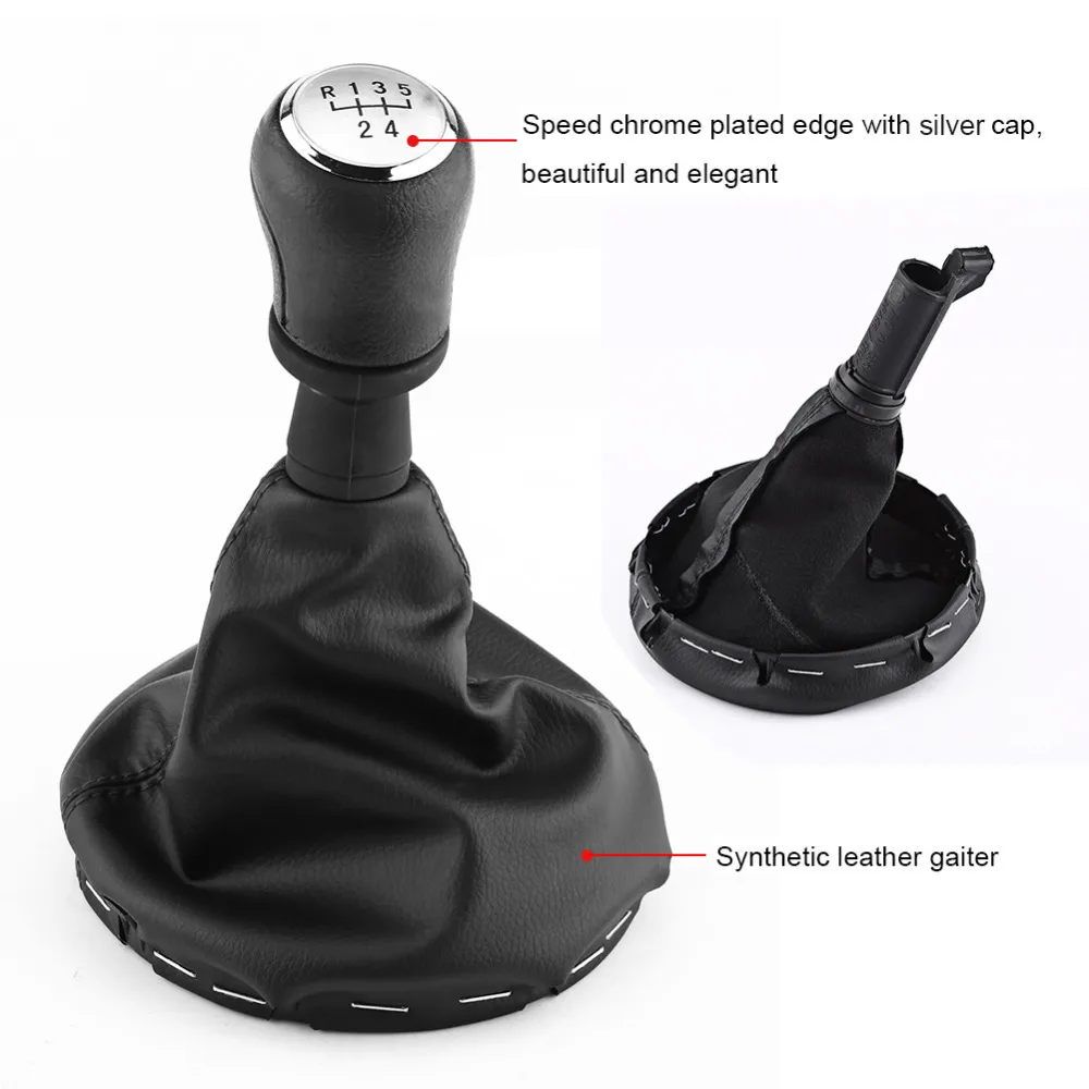5 скоростей Ручка Переключения рулевого механизма автомобиля Gearstick Gaiter Boot Kit для VW