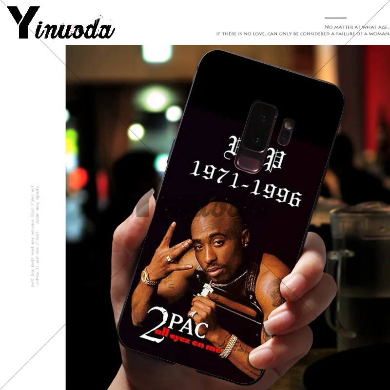 Yinuoda 2Pac Tupac Amaru Shakur мягкий силиконовый черный чехол для телефона Samsung S9 plus S5 S6 S6edge
