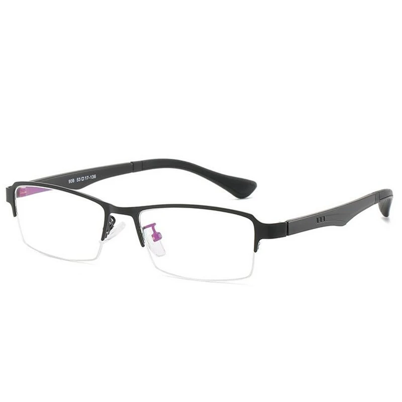 1.56 Aspherical Lens Short-sighted Eyeglasses Women Titanium Alloy Half Frame Prescription Glasses Ladies 0 -0.5 -0.75 -1.0 To - |