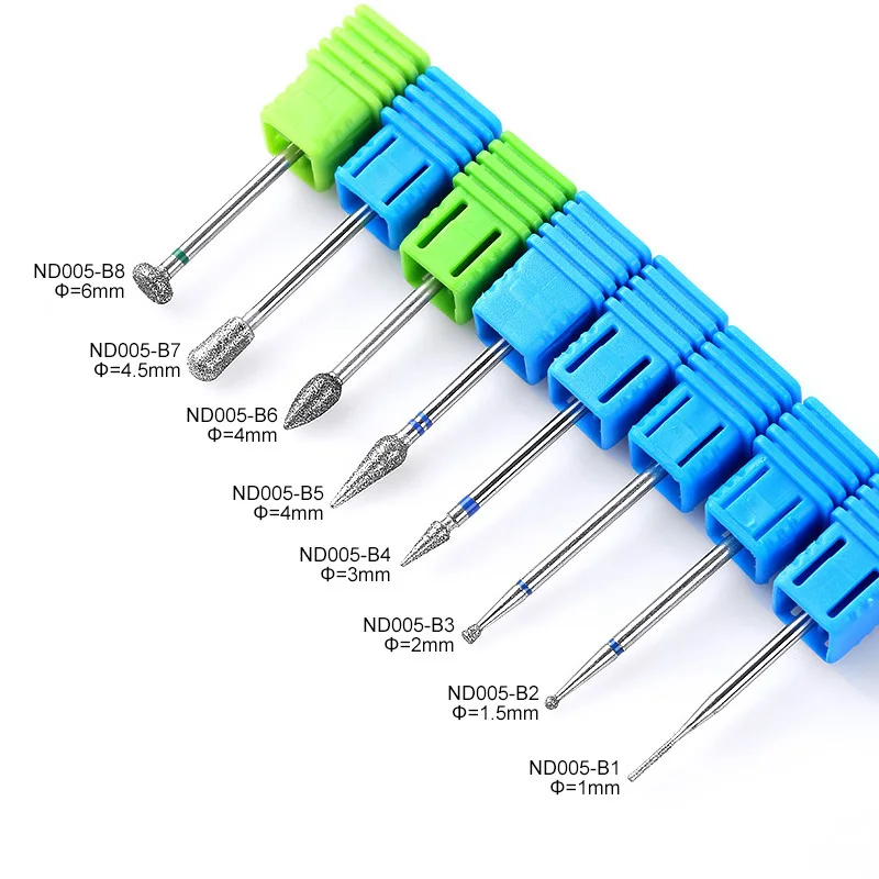 Blueness 8 Style Diamond Nail Drill Bits Tools Electric Milling Cutter Manicure Accessories | Красота и здоровье