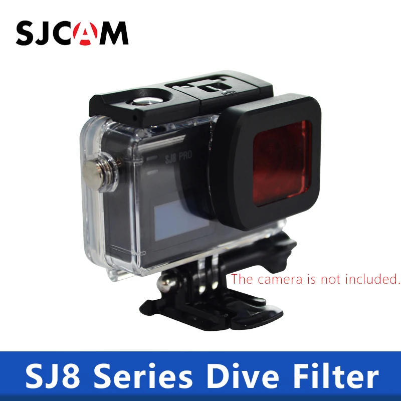 SJCAM SJ8 погружение фильтр водонепроницаемый корпус Чехол объектив красный фильтр Защита для SJCAM SJ8 Air/Plus/Pro Экшн камера