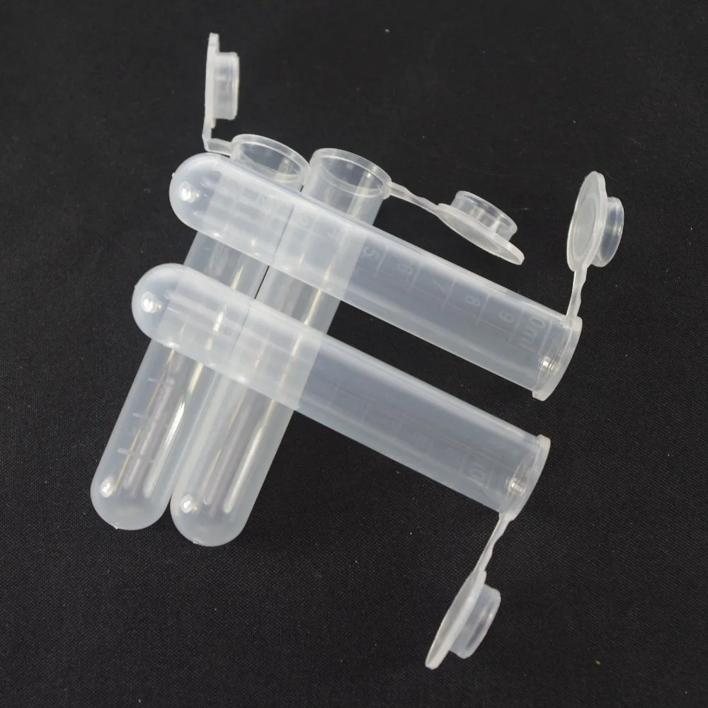 

Plastic test tubes centrifuge tubes10ml round bottom lot4