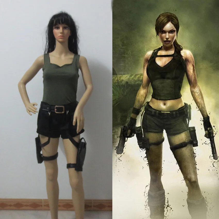 Расхитительница Лары Косплэй костюм на заказ Бесплатная доставка|cosplay costume|lara croft