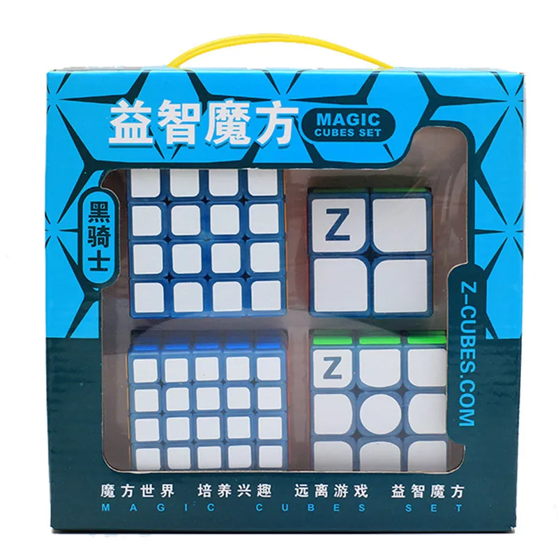 Z куб черный рыцарь Светящийся синий магический Подарочная коробка 2x2x2 3x3x3 4x4x4 5X5X5