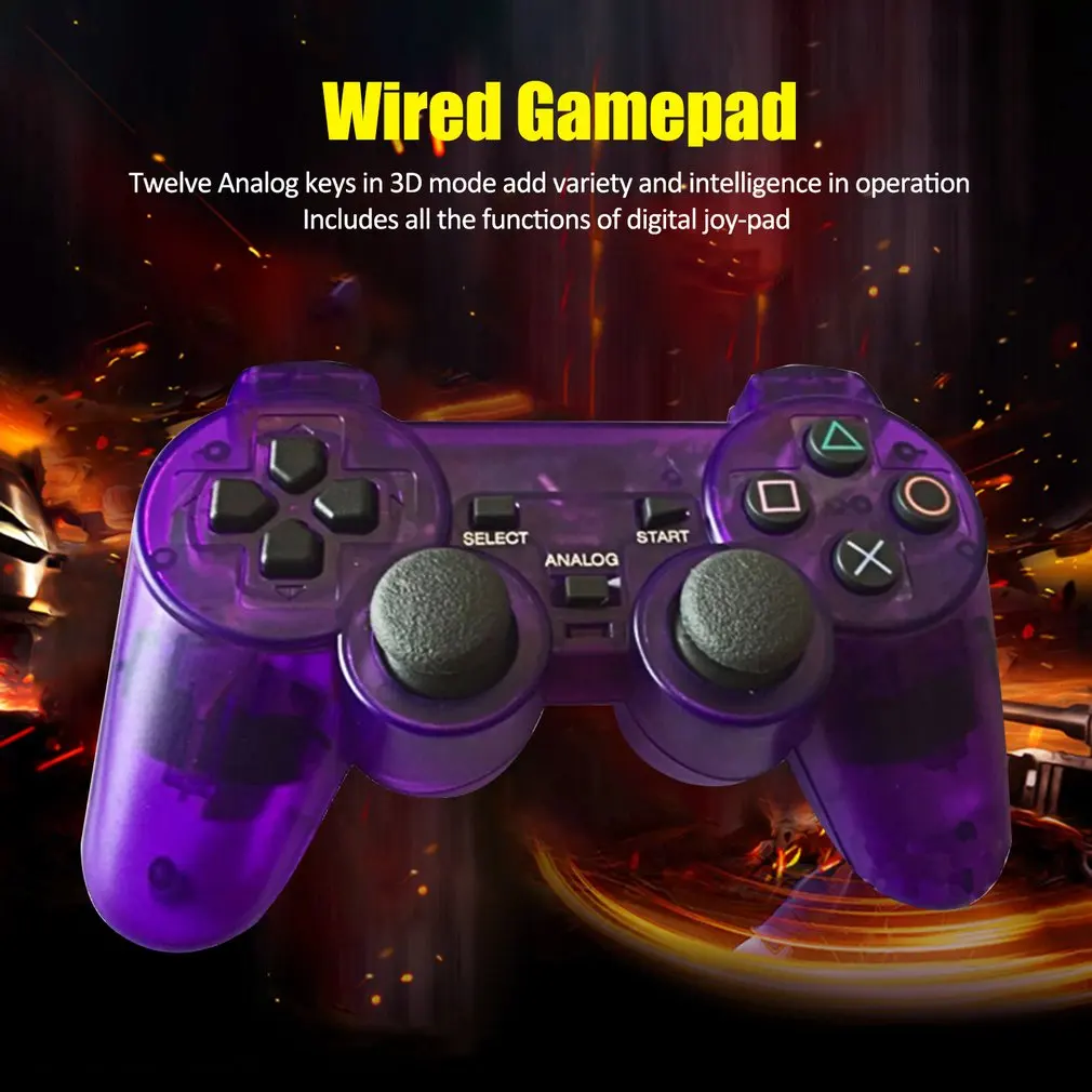 Проводной геймпад для sony PS2 контроллер для Mando PS2/PS2 джойстик для plasystation 2 полное колебание Shock Joypad проводной контроллер