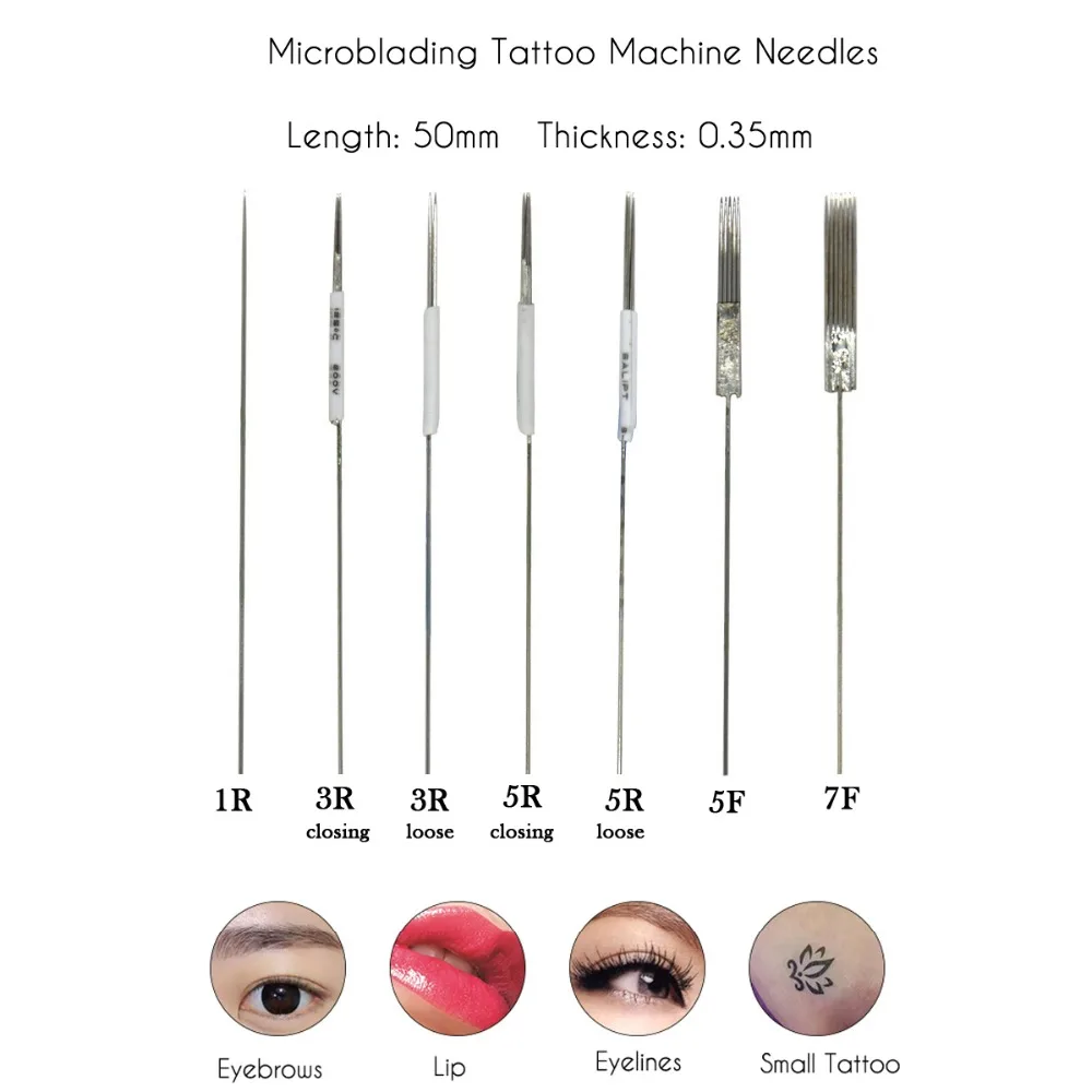 50 шт. Одноразовые стерилизованные микроблейдинг Интимные аксессуары 1R/3R/5R/5F/7F