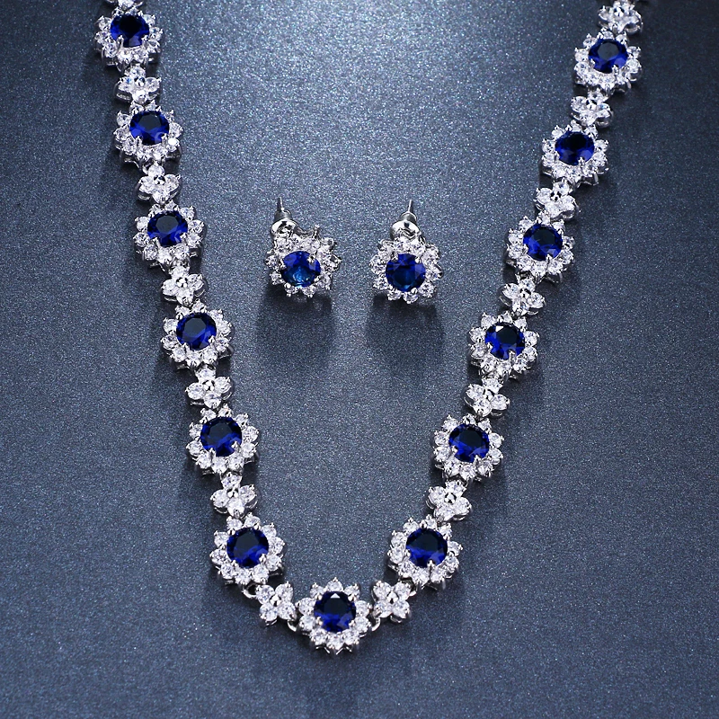 GMGYQ Zircons 2 Stks CZ Groene Kristal повязки Ketting En Oorbellen наборы люкс Vrouwen Bruiloft аксессуары комплект ювелирных украшений