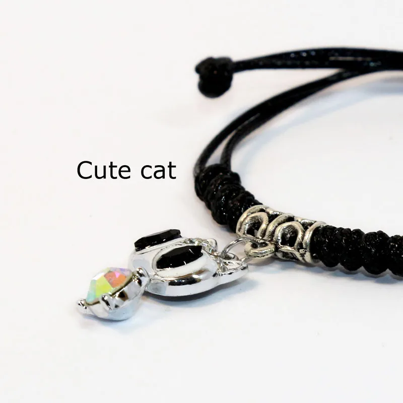 2 шт. модные женские браслеты ручная вязка Милый Котик очаровательный браслет из