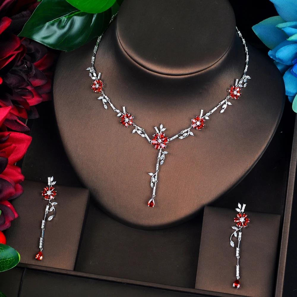 Комплект свадебных украшений HIBRIDE Женский ювелирные украшения в виде цветка с